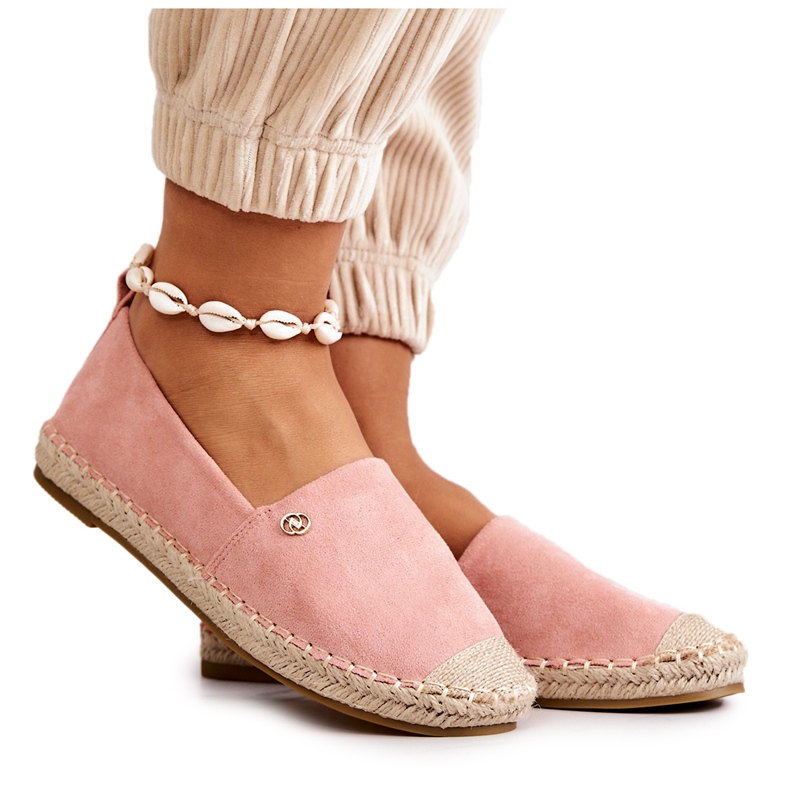PE1 Espadrilles Joaquin Roses En Daim Femme
