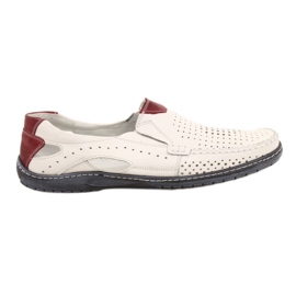 Olivier Mocassins homme cuir blanc 901 chaussures d'été