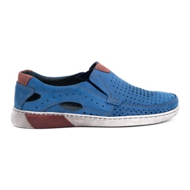 Olivier Chaussures homme mocassins cuir 937MP bleu Olivier Chaussures homme mocassins cuir 937MP bleu