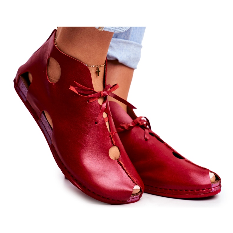 Chaussures Richelieu Femme Maciejka Rouge 03426-08