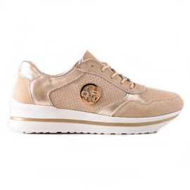 Filippo Baskets en cuir beiges