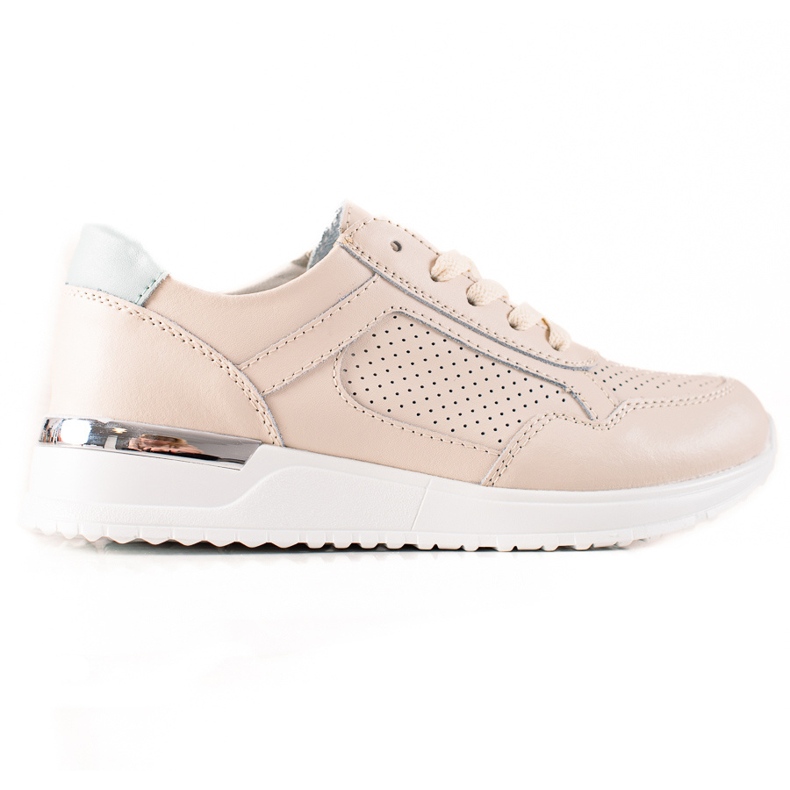 Baskets en cuir VINCEZA beige Baskets en cuir VINCEZA beige