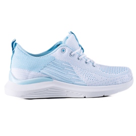 TRENDI Chaussures de sport confortables blanc bleu