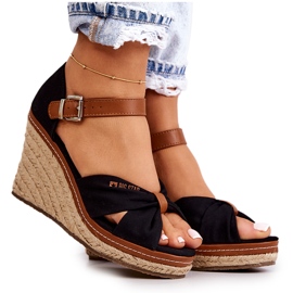 Sandales Compensées Femme Big Star JJ274937 Noir