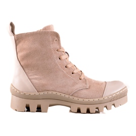 S. BARSKI Trappeurs en daim S.BARSKI beige