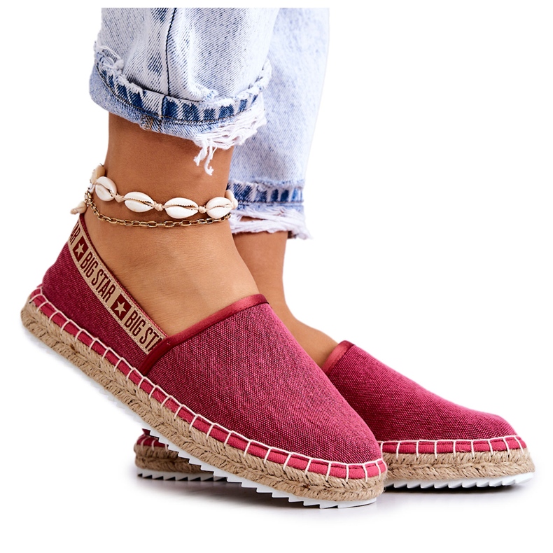 Espadrilles à enfiler Big Star JJ274880 Rose foncé Espadrilles à enfiler Big Star JJ274880 Rose foncé