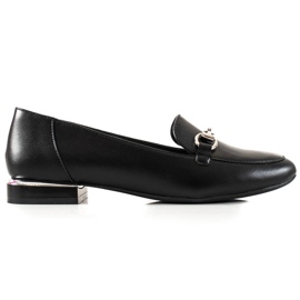 Mocassins sur les talons plats de Sergio Leone noir