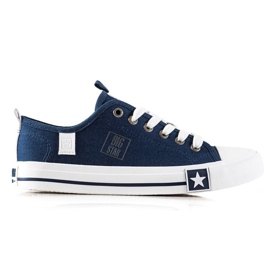 Baskets Big Star pour femmes JJ274256 bleu marine bleu