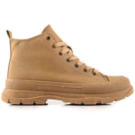 Forever Folie Baskets Camel Sur La Plateforme brun