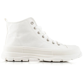 TRENDI Baskets confortables sur la plateforme blanc