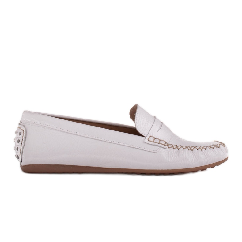 Marco Shoes Mocassins classiques en cuir souple blanche Marco Shoes Mocassins classiques en cuir souple blanche