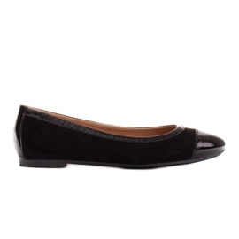 Marco Shoes Ballerines confortables avec bordure le noir