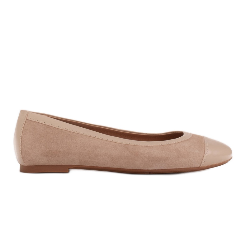 Marco Shoes Ballerines confortables avec bordure beige Marco Shoes Ballerines confortables avec bordure beige