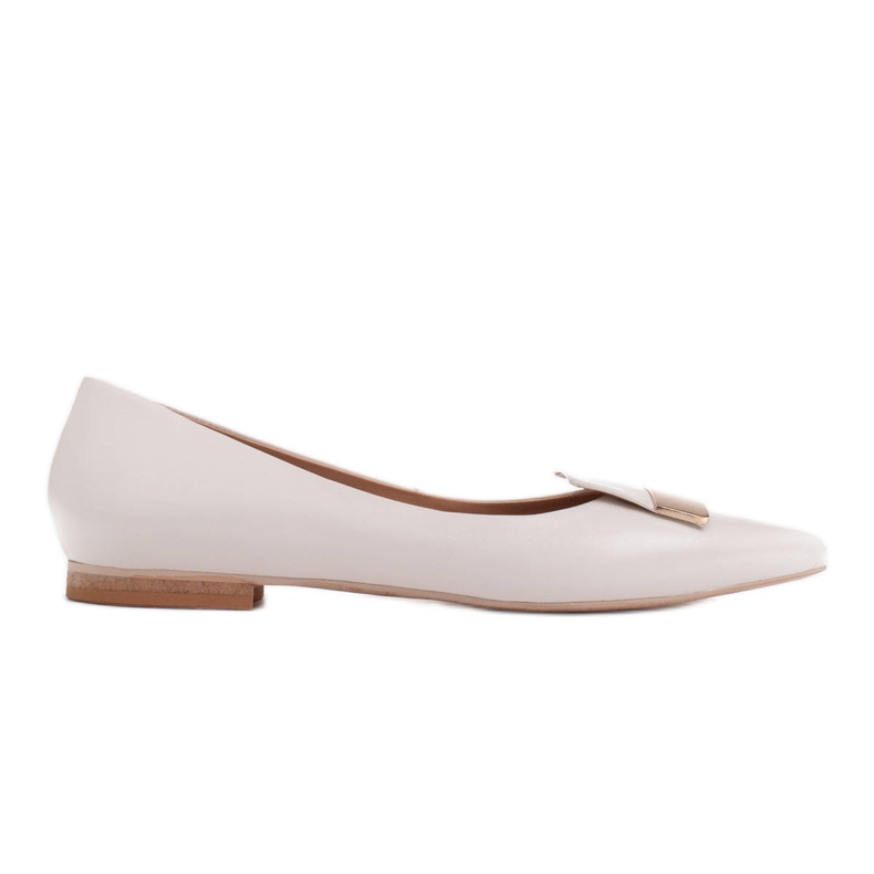 Marco Shoes Ballerines à languette décorative blanche