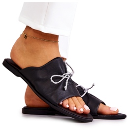 Chaussons Femme Cuir Nicole 2659/001 Noir le noir Chaussons Femme Cuir Nicole 2659/001 Noir le noir