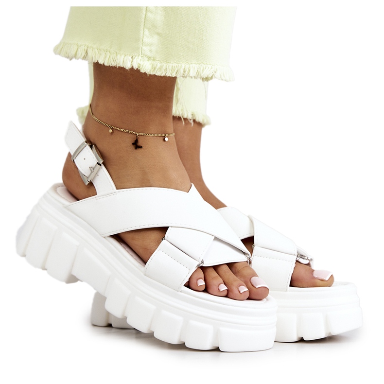 PE1 Sandales En Cuir Sur La Plateforme Blanc Betti blanche PE1 Sandales En Cuir Sur La Plateforme Blanc Betti blanche