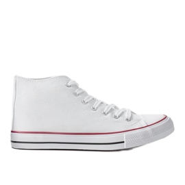 Baskets montantes blanches Rood
