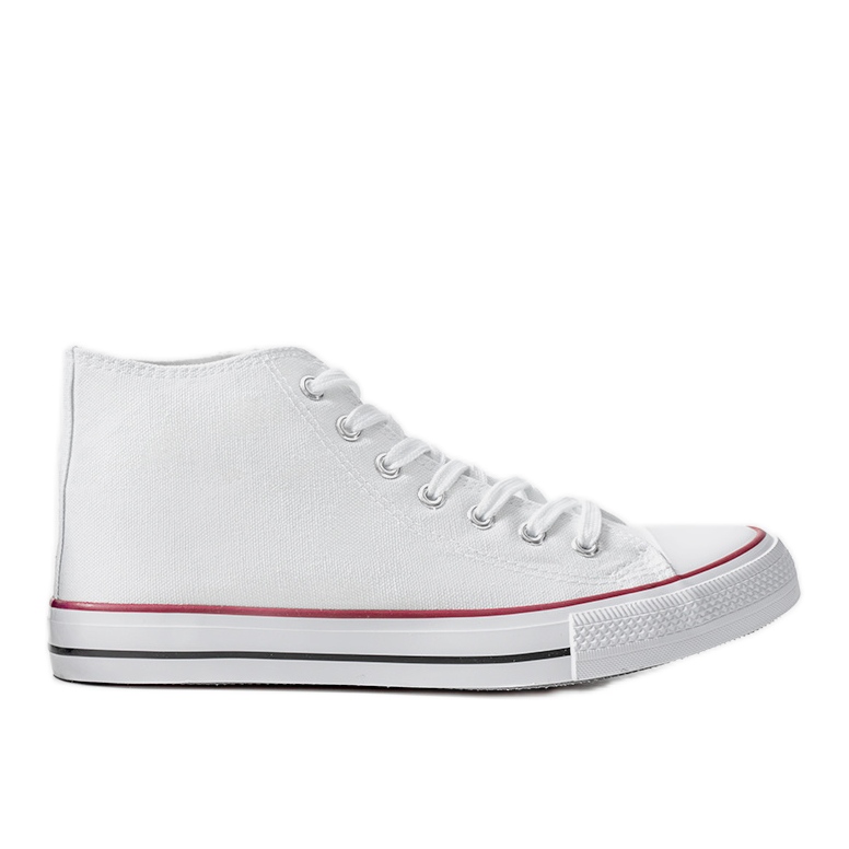 Baskets montantes blanches Rood