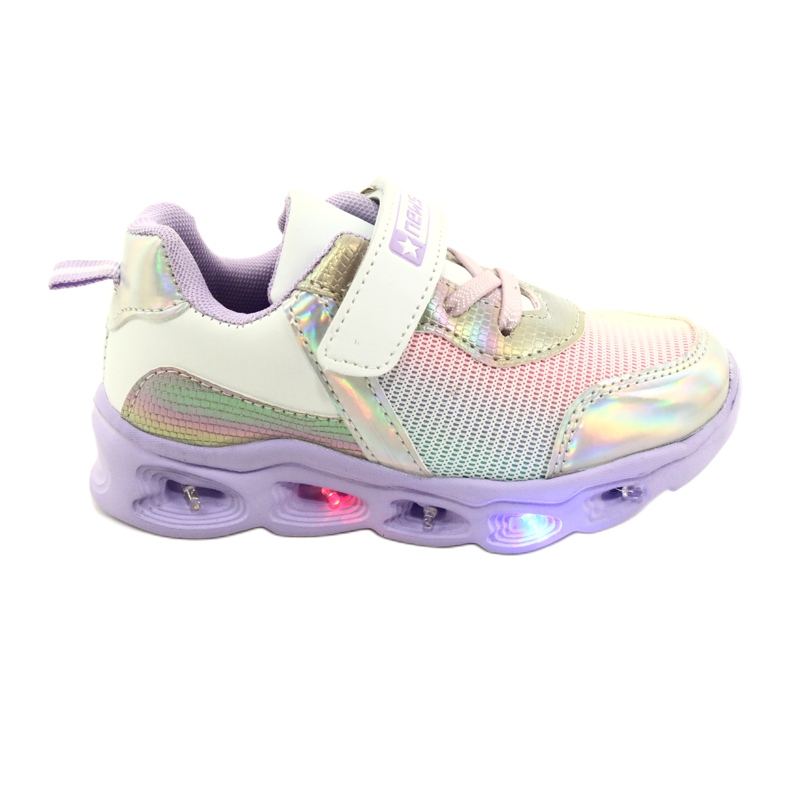ADI Sports Chaussures LED Glowing Velcro News 22DZ32-4837 Lilas-Blanc violet rose argent ADI Sports Chaussures LED Glowing Velcro News 22DZ32-4837 Lilas-Blanc violet rose argent