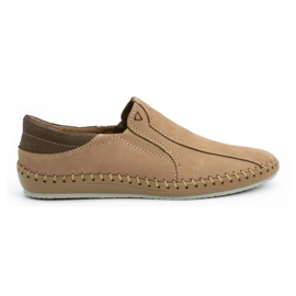Olivier Chaussures homme mocassins cuir 936MA beige