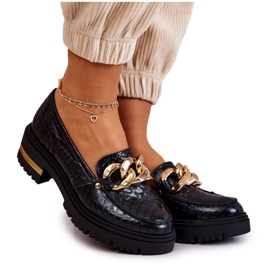 PA2 Mocassins Femme Mocassins Cuir Noir Mollie