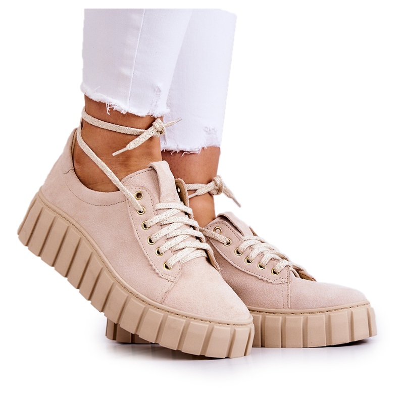 Chaussures Daim Lewski Shoes 3163 Beige clair Chaussures Daim Lewski Shoes 3163 Beige clair