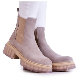 Lemar Bottes Femme Daim Gris Clair Kennel