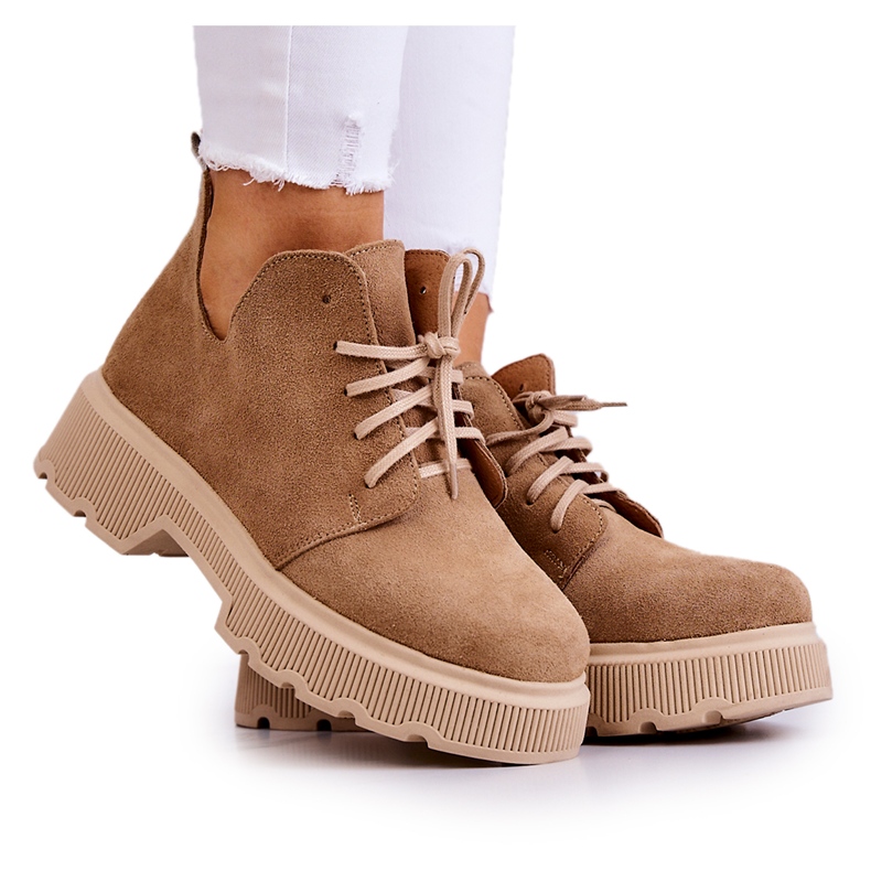 Chaussures Sur La Semelle Massive Nicole 2701/060 Beige