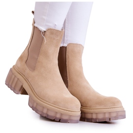 Lemar Bottines Femme Daim Beige clair Kennel