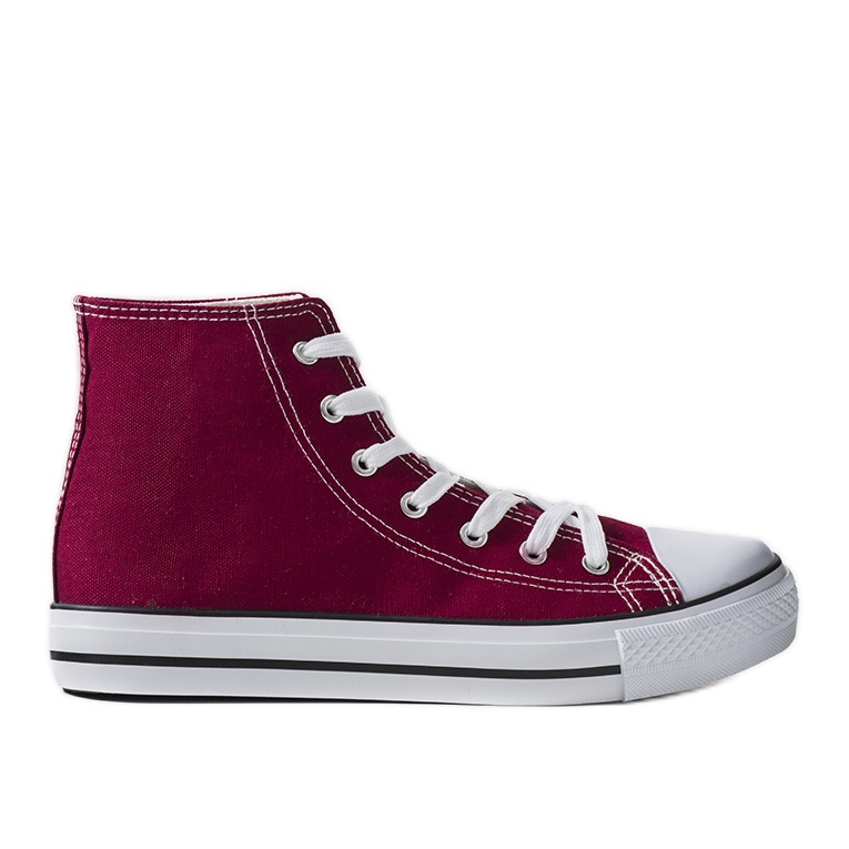 Baskets montantes bordeaux Bagwell rouge