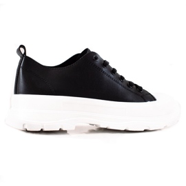 TRENDI Baskets noires décontractées le noir