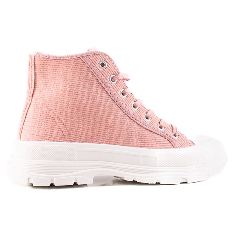 Sweet Shoes Baskets montantes en daim rose