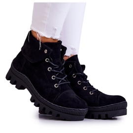 S.Barski Bottines Daim Nouées Dalles Noires le noir S.Barski Bottines Daim Nouées Dalles Noires le noir