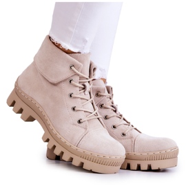 S.Barski Boots Daim Noué Gris Clair Dalles