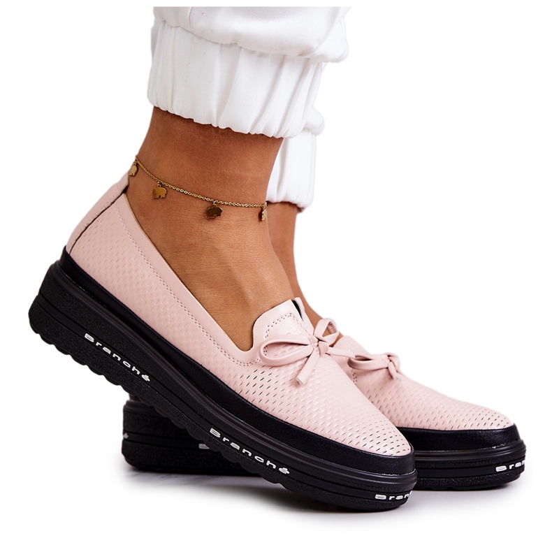Vinceza Mocassins Cuir Femme Rose Cannes