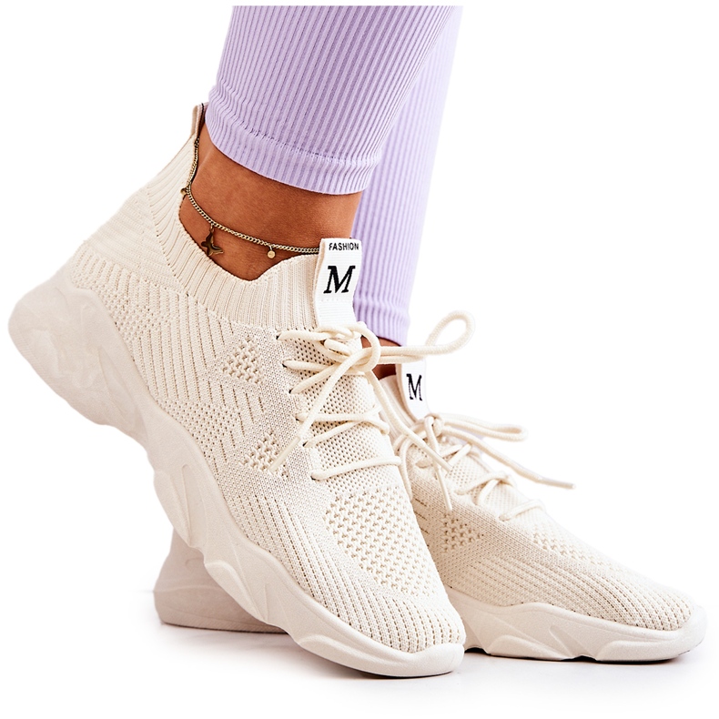 PS1 Chaussures Sport Baskets Tissu Beige clair Nolene