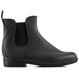 TRENDI Bottes de pluie noires classiques