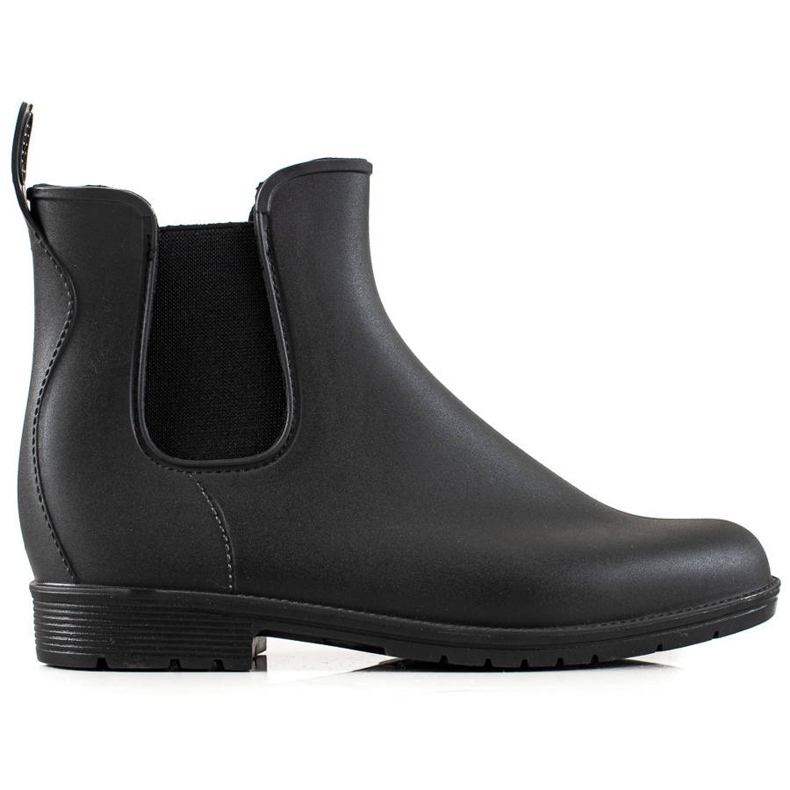 TRENDI Bottes de pluie noires classiques le noir