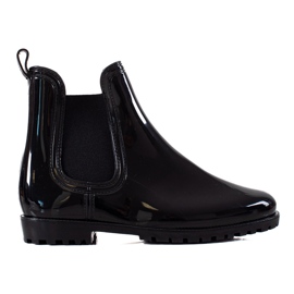 TRENDI Bottes de pluie laquées noires