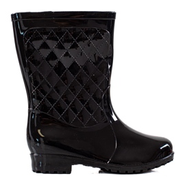 TRENDI Bottes matelassées noires