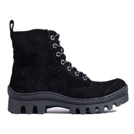 S. BARSKI Bottines à lacets par S.BARSKI noir