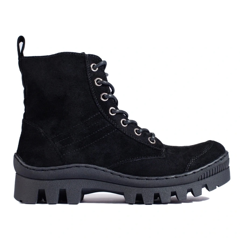 S. BARSKI Bottines à lacets par S.BARSKI le noir S. BARSKI Bottines à lacets par S.BARSKI le noir