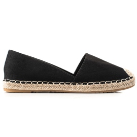 TRENDI Espadrilles noires classiques le noir