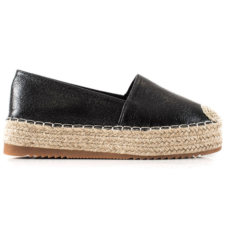 Clowse Espadrilles noires scintillantes le noir