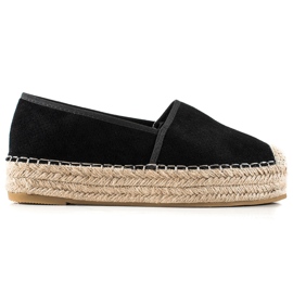 Bestelle Espadrilles Noires Sur La Plateforme