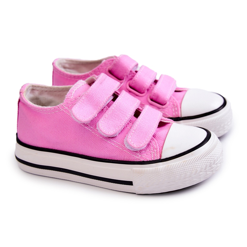 Baskets Enfant Avec Velcro Rose Bernie