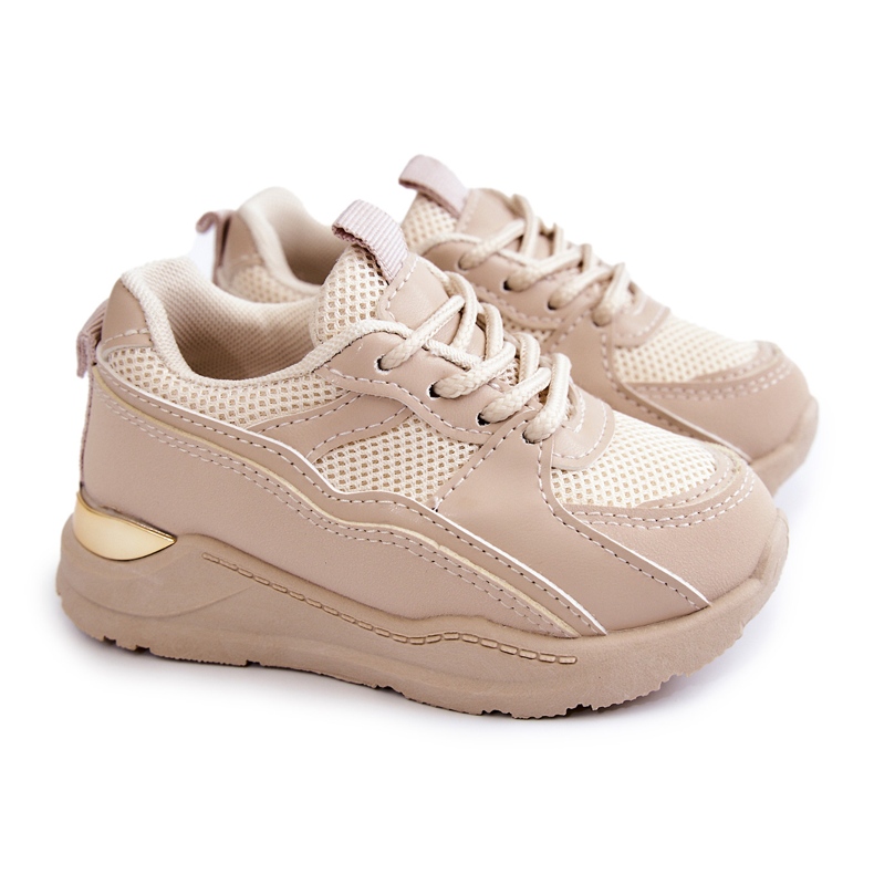 FR1 Chaussures Sport Enfant Baskets Beige Kizzie
