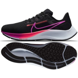 Nike Air Zoom Pegasus 38 W CW7358 011 chaussures de course noir violet rose