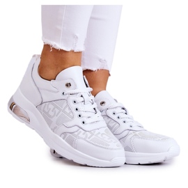 S.Barski Baskets compensées en cuir pour femme Blanc Phiness