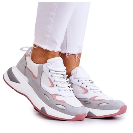 Vinceza Chaussures Sport Femme Baskets Blanc-Gris Spencer